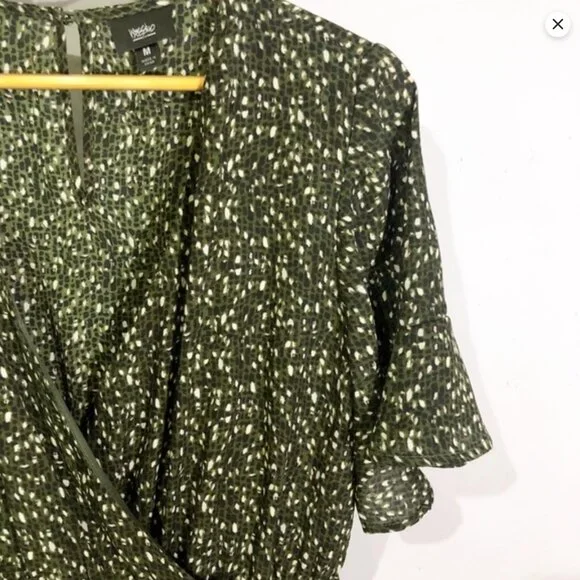 Mossimo Supply Co. Olive Green Wrap Dress – Size XL - Picture 3 of 7